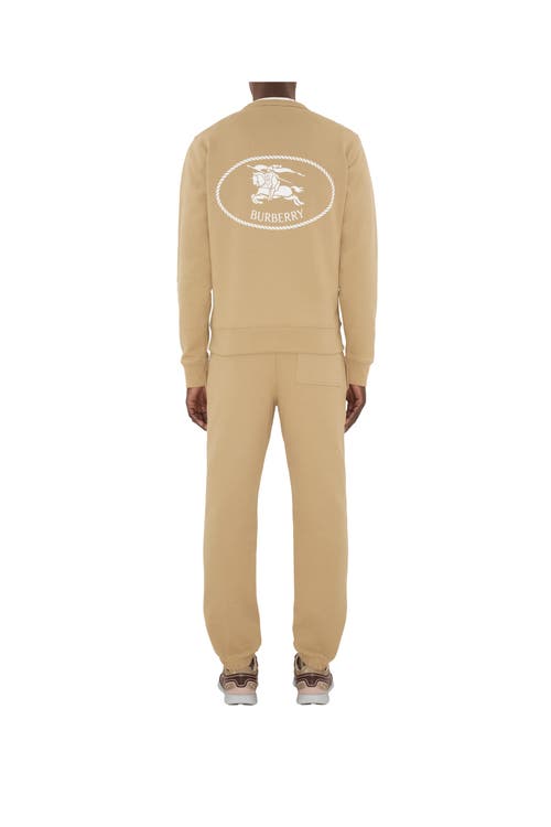 Burberry Knight-stamp Cotton Sweatshirt In Brown