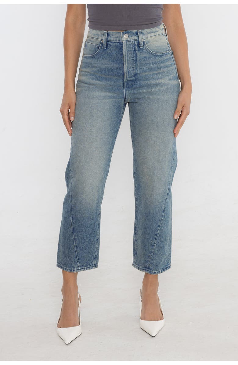 Rudes Denim The Gail Mini Barrel Jean, Main, color, Cove Blue