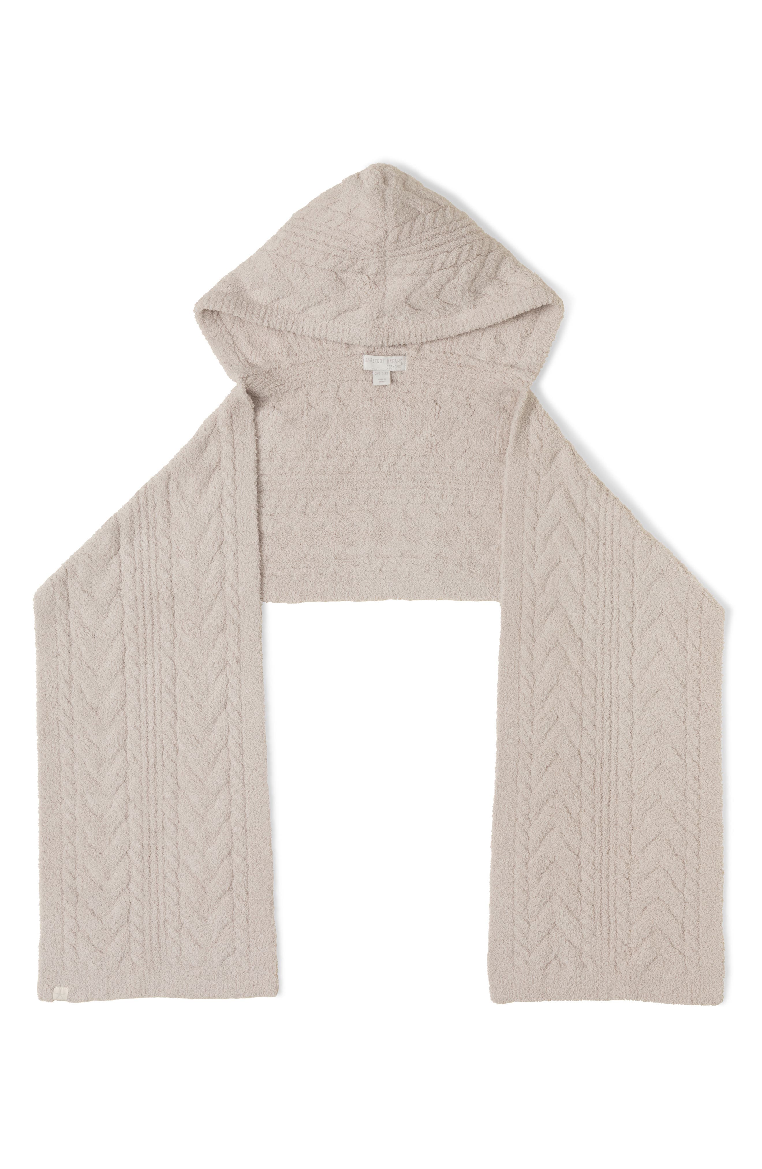 Barefoot Dreams® CozyChic® Cable Stitch Hooded Scarf