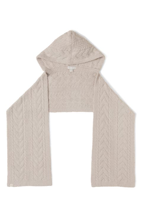 CozyChic® Cable Stitch Hooded Scarf