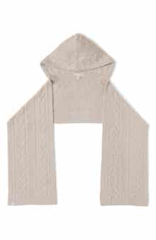 Barefoot Dreams® CozyChic® Cable Stitch Hooded Scarf