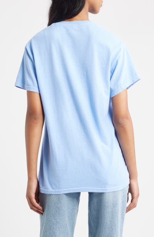 Vinyl Icons Croissant Cotton Graphic T-shirt In Blue