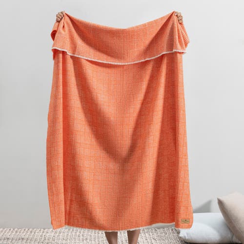 Lands Downunder Sutton Plaid Throw In Orange