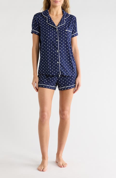 Dixie Button-Up Top & Shorts Pajamas