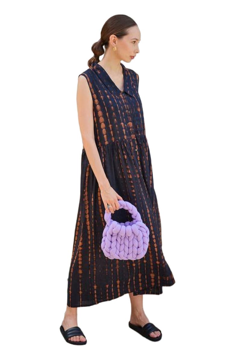 PINK HALEY Tina Midi Dress in Ocean Blue, Alternate, color, Black