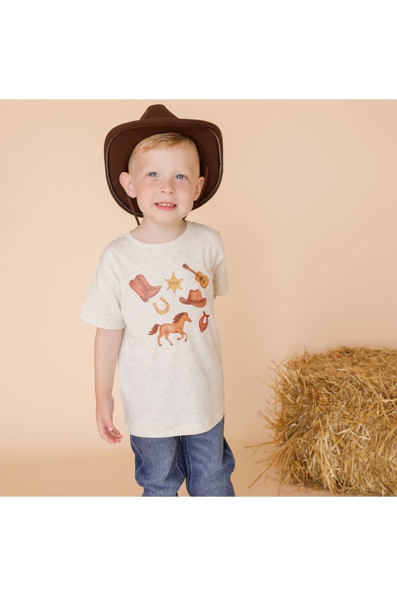 Western Cowboy Short Sleeve T-Shirt, Alternate, color, Natural Heather