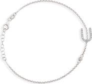 MESHMERISE Diamond Initial Bezel Bracelet