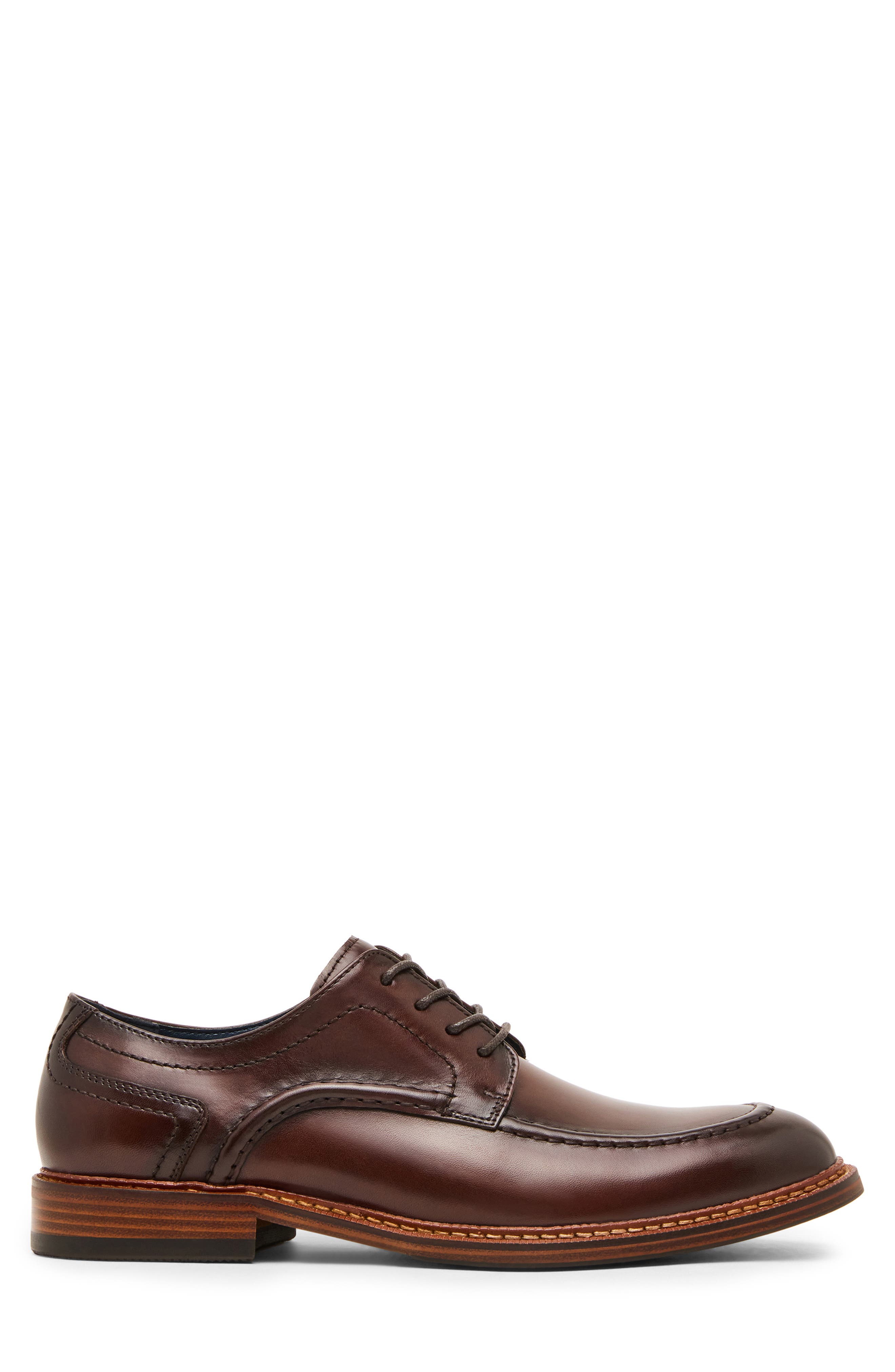 Everet Apron Toe Derby, Alternate, color, BROWN