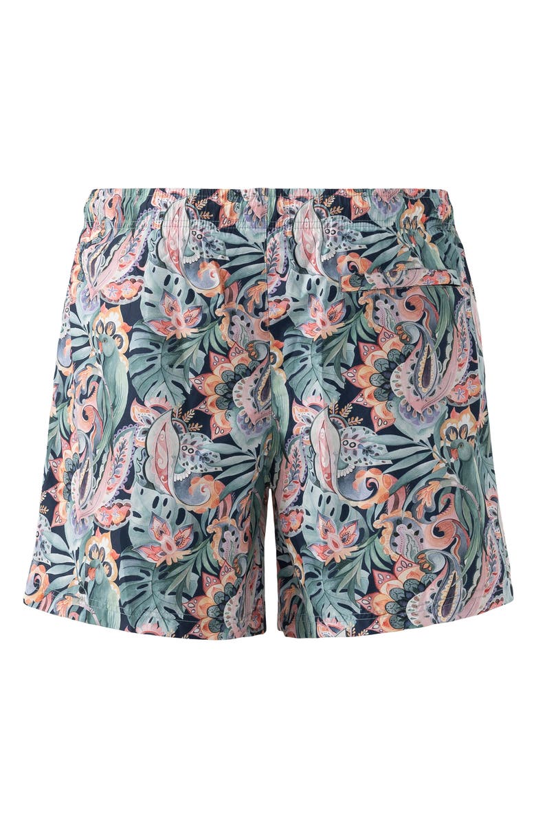 Eton Floral Swim Trunks, Alternate, color, Green Multi
