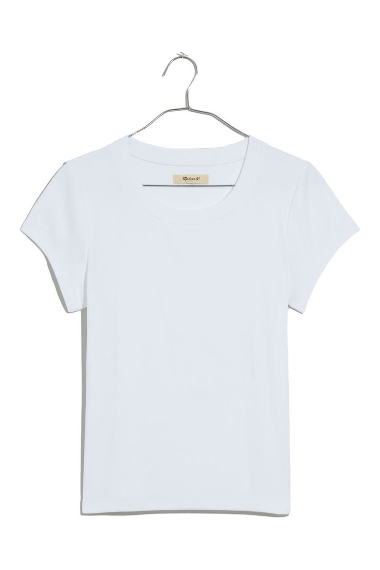 Supima® Cotton Rib T-Shirt, Alternate, color, EYELET WHITE