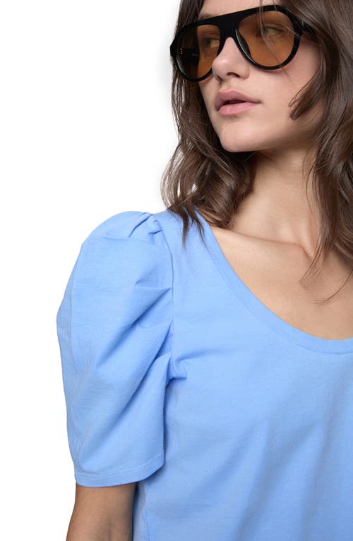 Rebecca Minkoff Janine Short Sleeve Sweatshirts In Azure