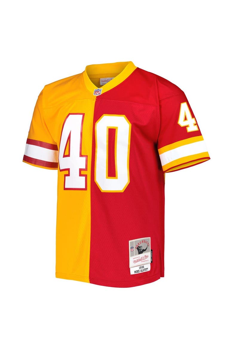 Men's Mitchell & Ness Mike Alstott Orange/Red Tampa Bay Buccaneers 1996 Split Legacy Replica Jersey, Alternate, color, Orange