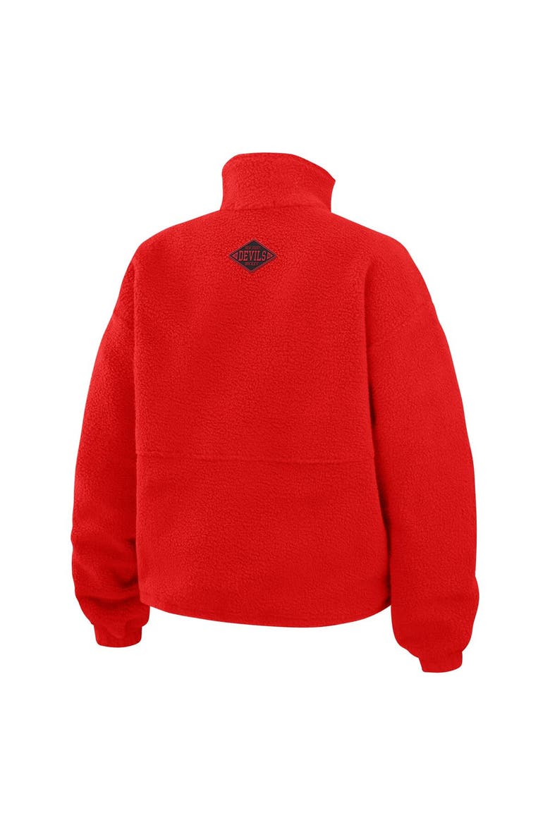 Women's WEAR by Erin Andrews  Red New Jersey Devils Polar Fleece Half-Zip Jacket, Alternate, color, Red
