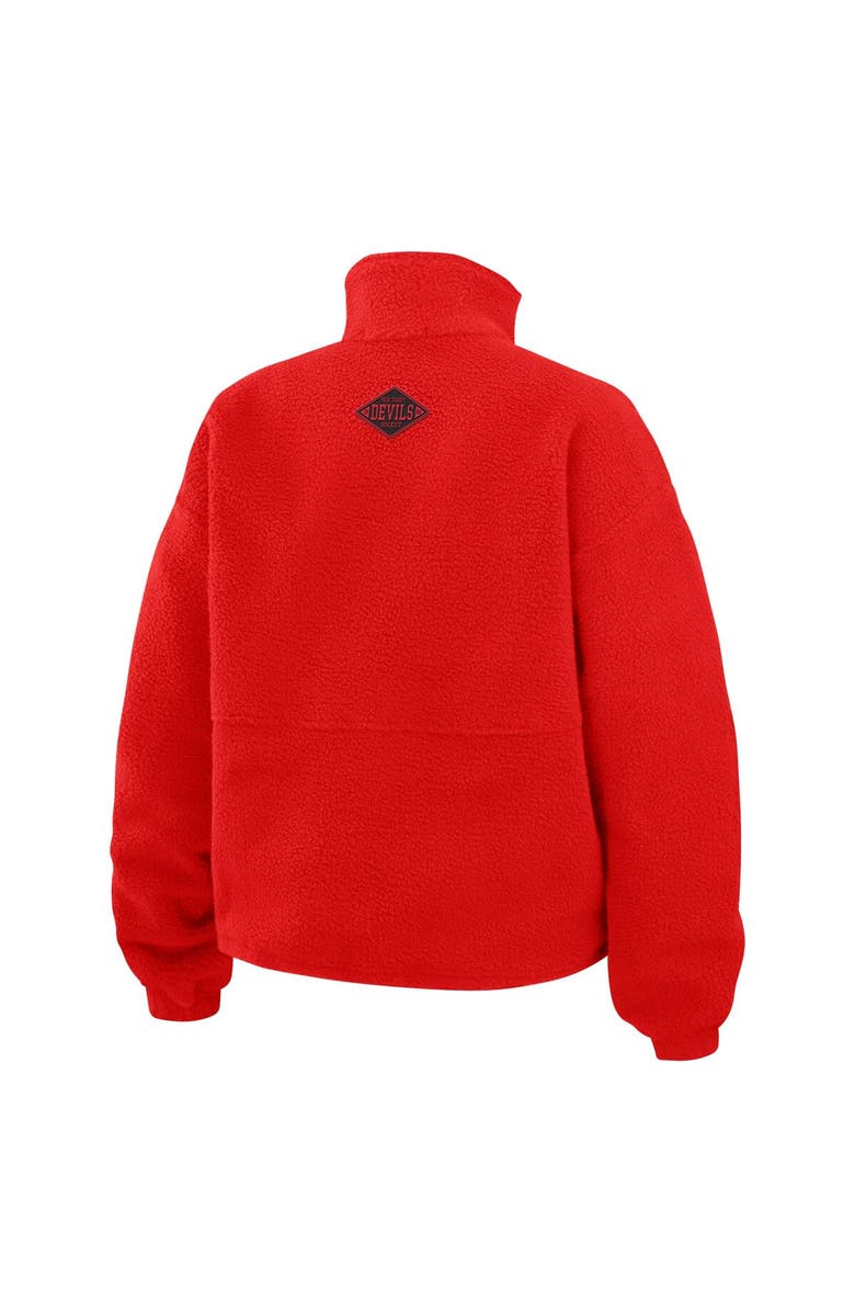 WEAR by Erin Andrews Women's WEAR by Erin Andrews Red New Jersey Devils Polar Fleece Half-Zip Jacket, Alternate, color, Red