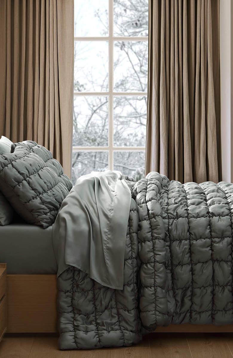 Sunday Citizen Puff Comforter, Alternate, color, Slate Grey