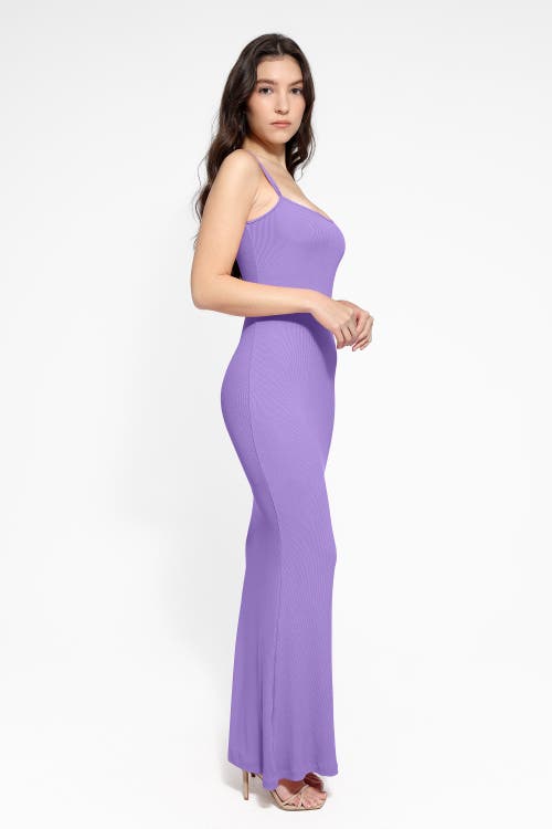 Popilush Shapewear Modal Slimming Maxi Slip Dress In Wisteria