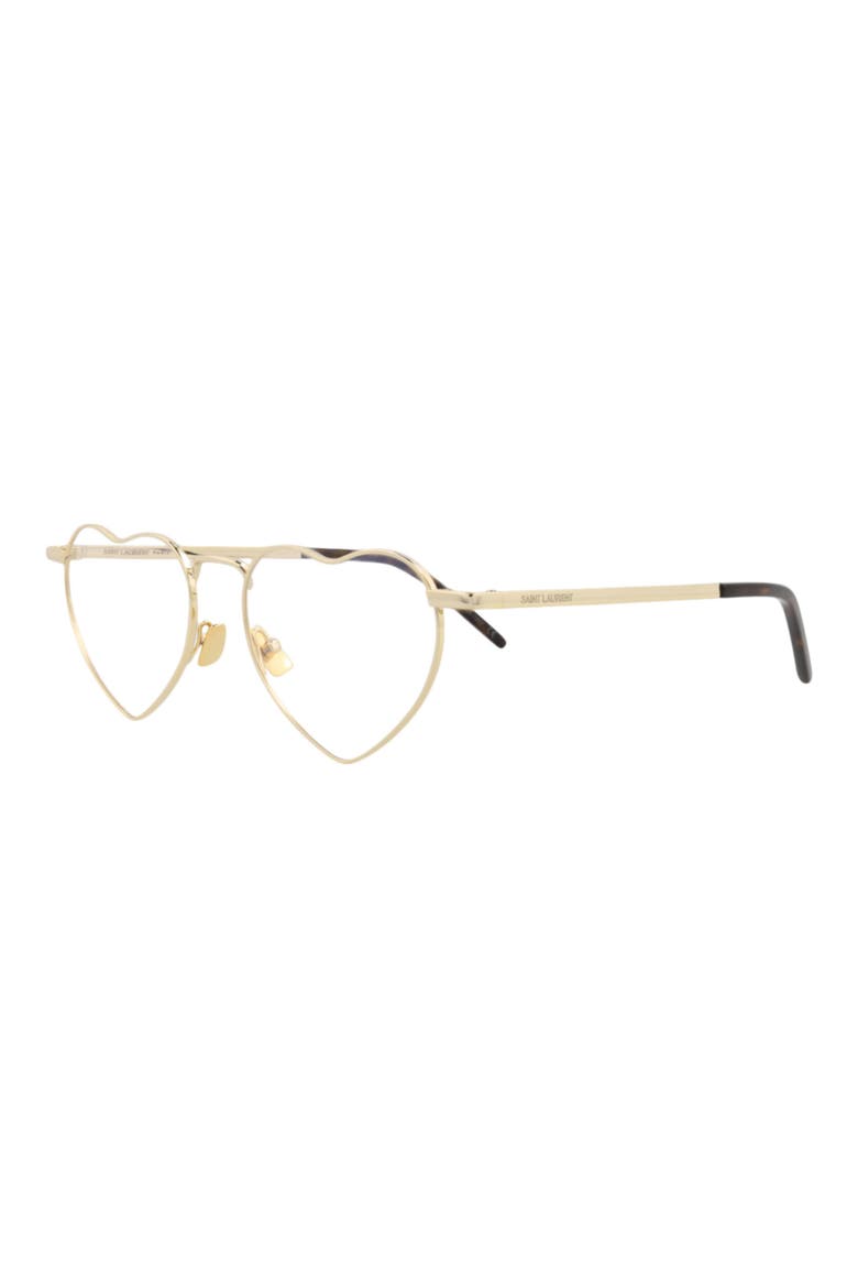 52mm Heart Optical Glasses, Alternate, color, GOLD GOLD TRANSPARENT