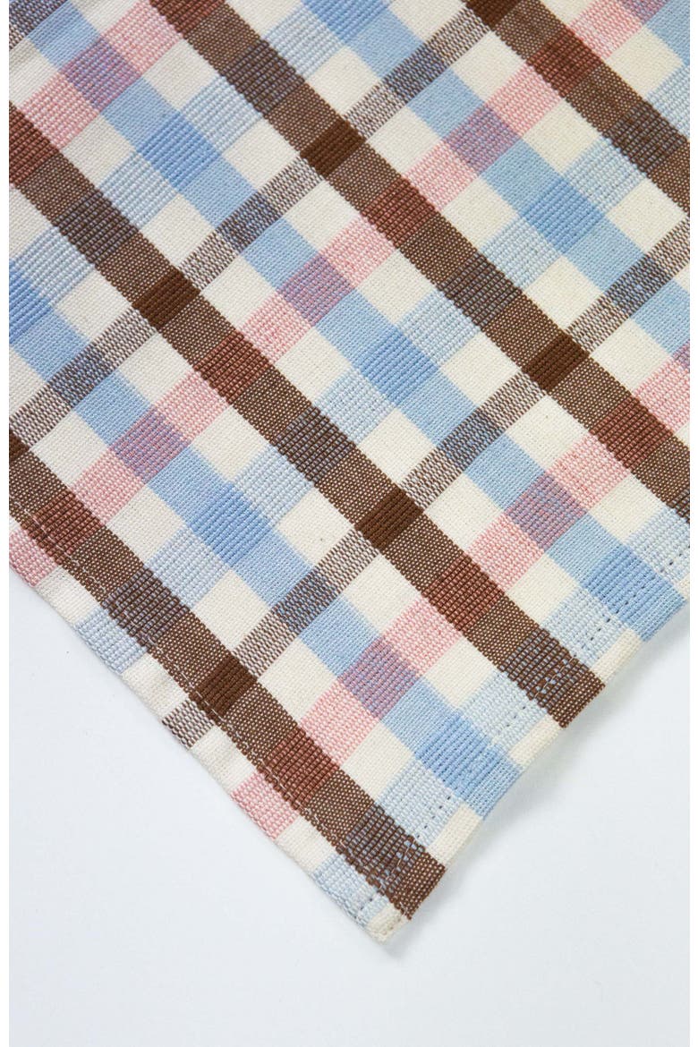 Handwoven Classic Plaid Cotton Placemats, Set of 4, Alternate, color, Brown