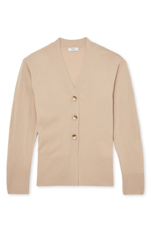 Reiss Tyle Wool & Cashmere Blend Cardigan In Neutral