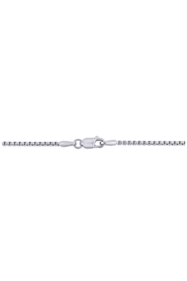 Round Box Link Bracelet, 1.60mm, Alternate, color, SILVER