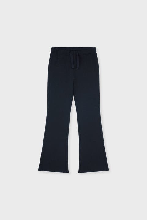 Organic Cotton Slim Flare Ribbed Pant