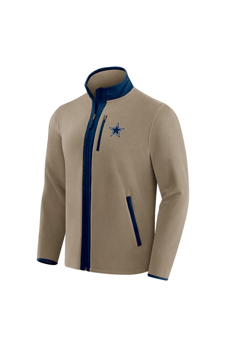 Darius Rucker Collection by Fanatics Men's NFL x Darius Rucker Collection by Fanatics  Tan Dallas Cowboys Heavyweight Polar Fleece Full-Zip Jacket, Alternate, color, Tan