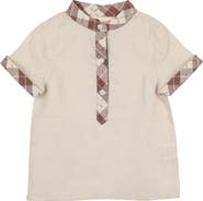 Manière Kids' Slub Cotton Blend Henley