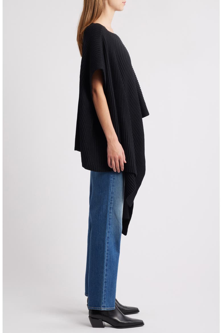 Cape Sweater, Alternate, color, BLACK