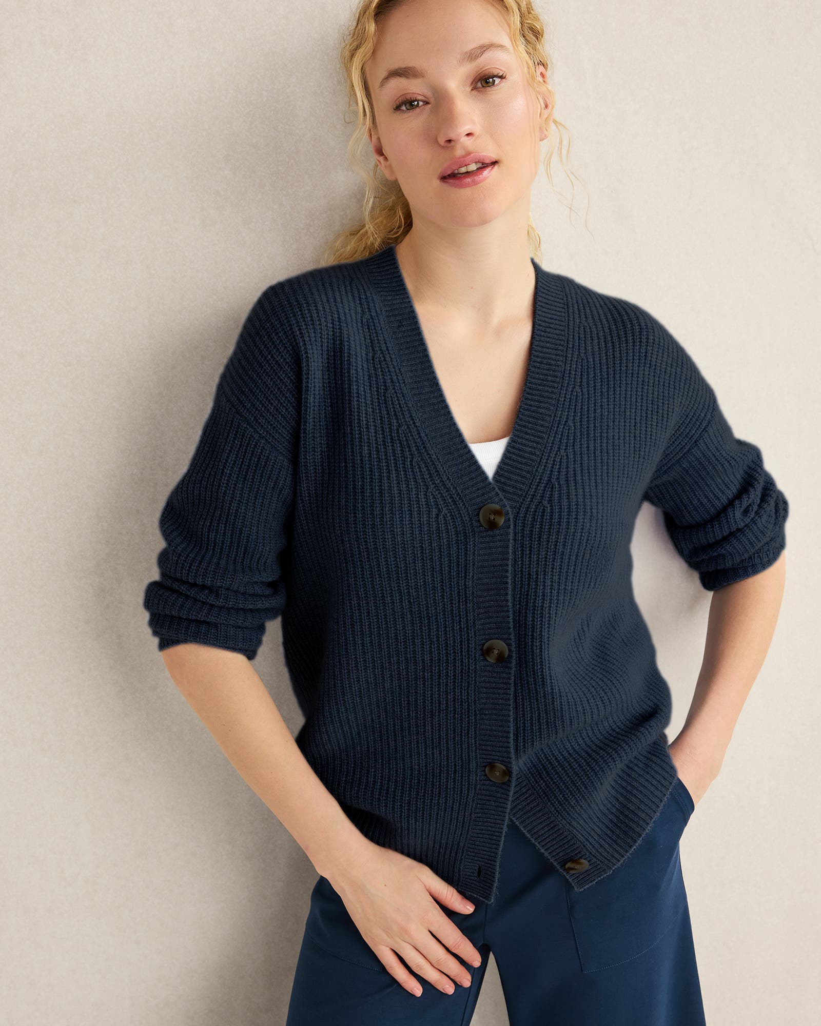 Cashmere Shaker Stitch Cardigan - image 5