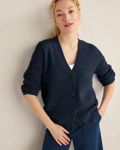 Cashmere Shaker Stitch Cardigan
