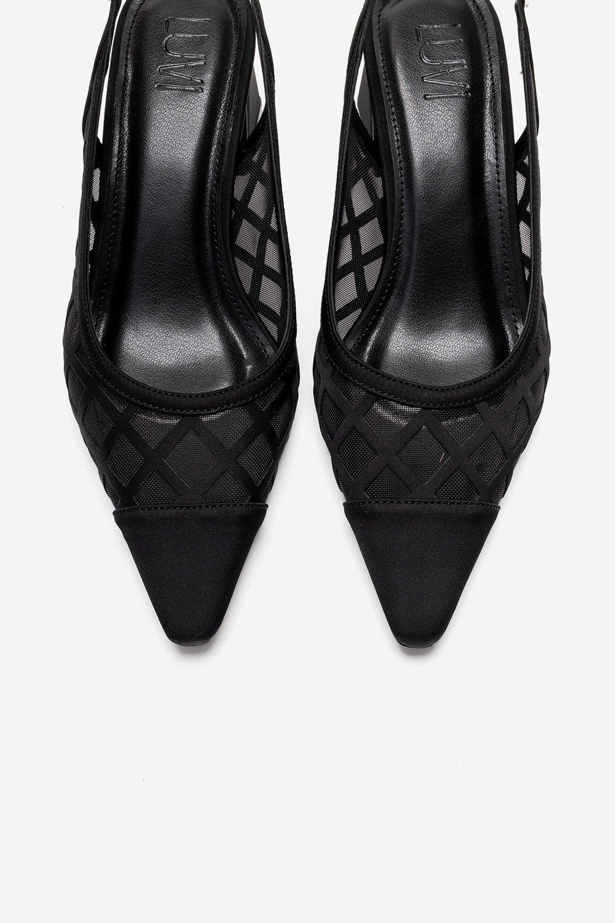 Prologue Shoes Alveron Block Heel Mesh Pump, Alternate, color, Black