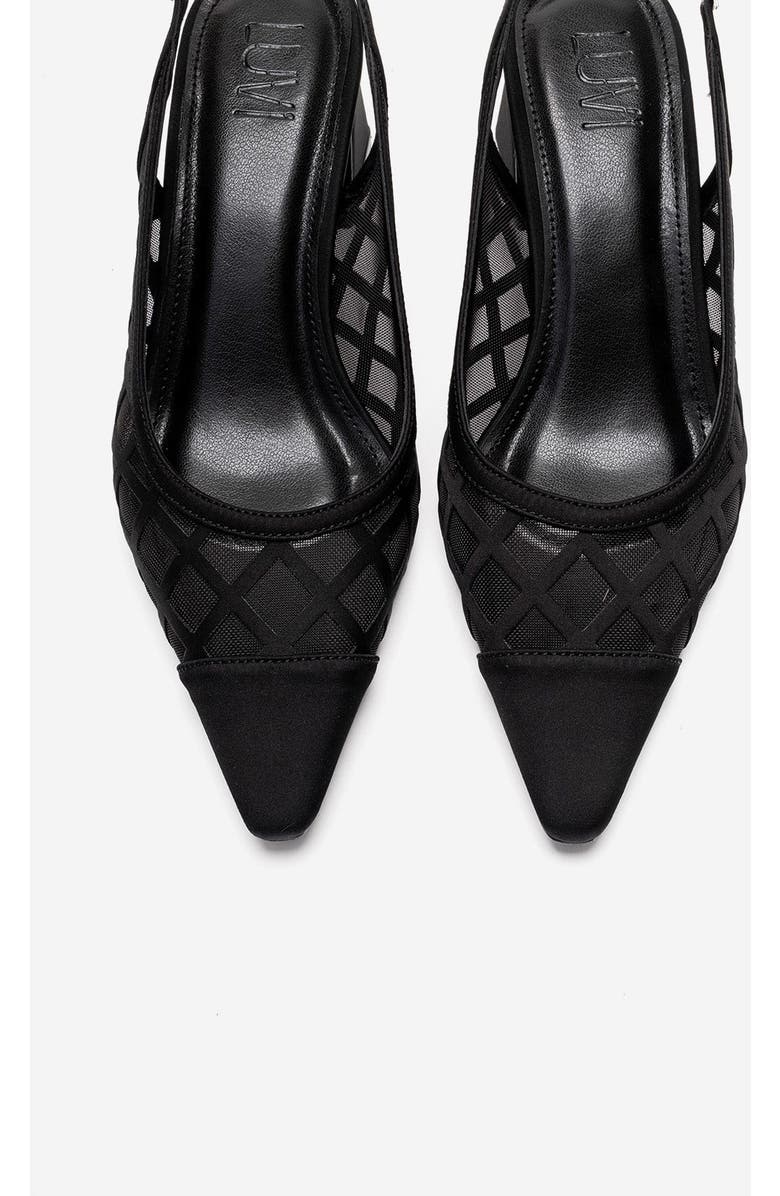 Prologue Shoes Alveron Block Heel Mesh Pump, Alternate, color, Black