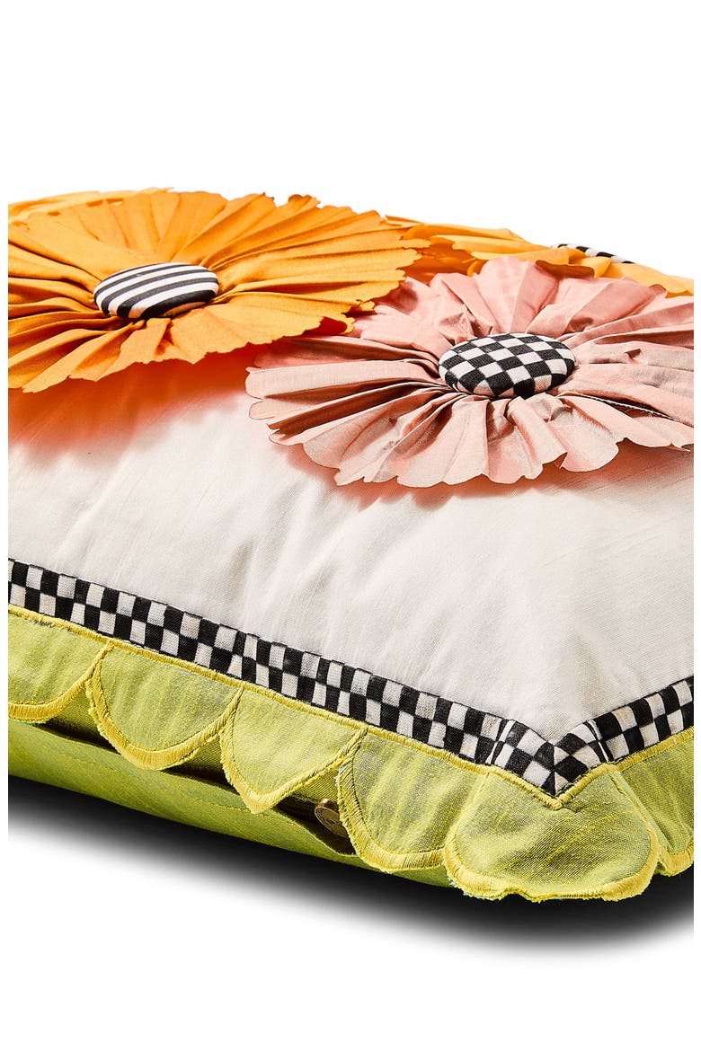 Spring Bouquet Lumbar Accent Pillow, Alternate, color, WHITE