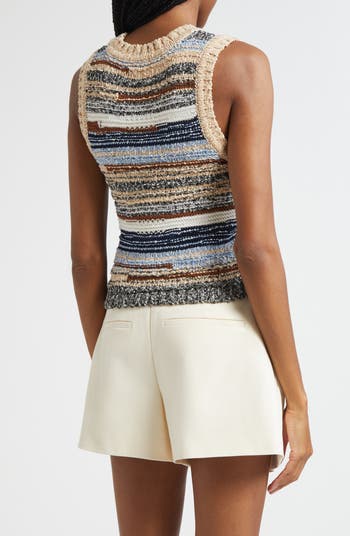 Jerrel Stripe Crop Sweater Tank
