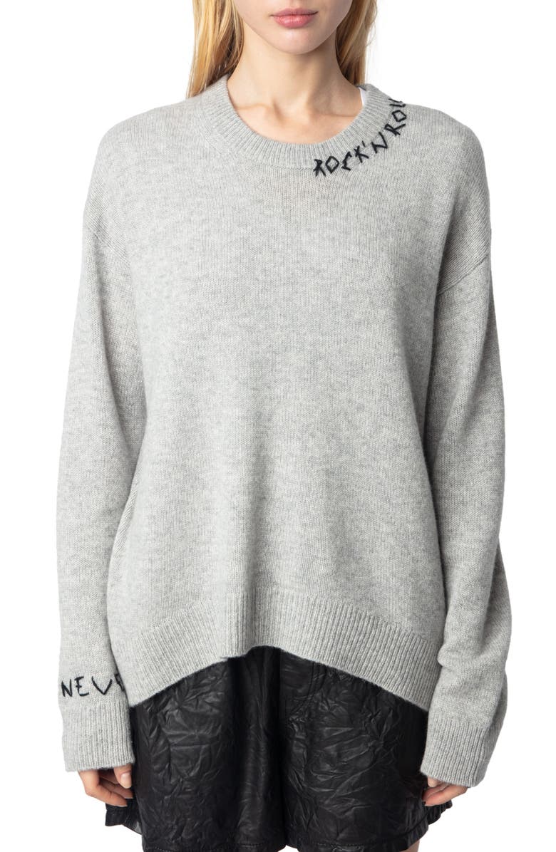 Zadig & Voltaire Markus R&R Cashmere Sweater, Main, color, 