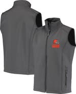DUNBROOKE Men's Dunbrooke Charcoal Cleveland Browns Circle Archer Softshell Full-Zip Vest