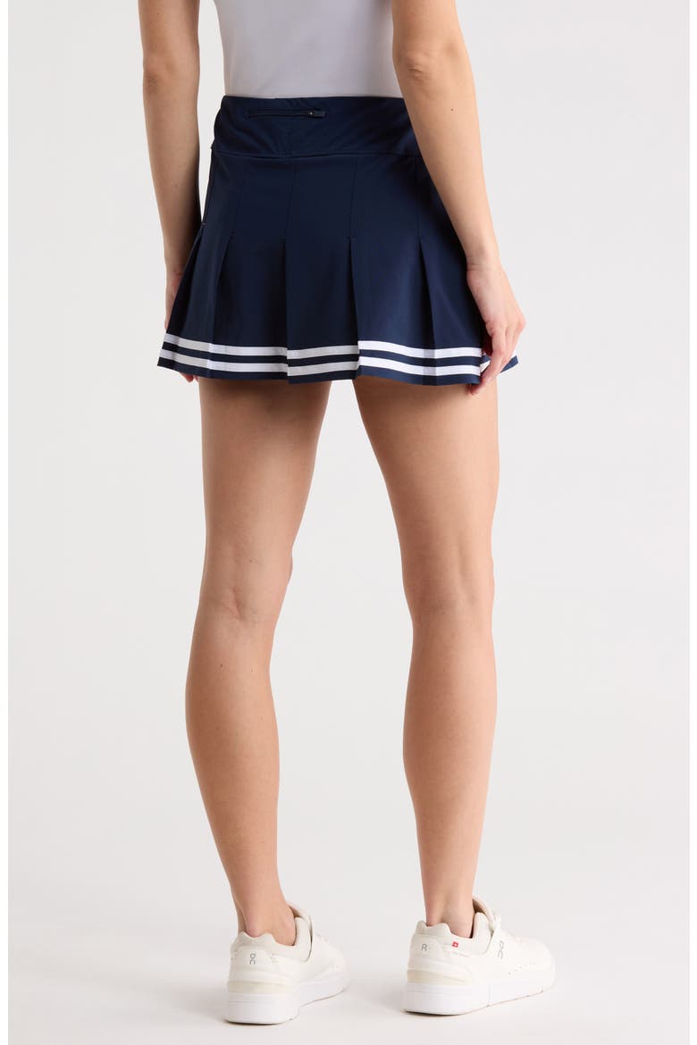 Pleated Tennis Skort, Alternate, color, BLACK IRIS/ BRIGHT WHITE