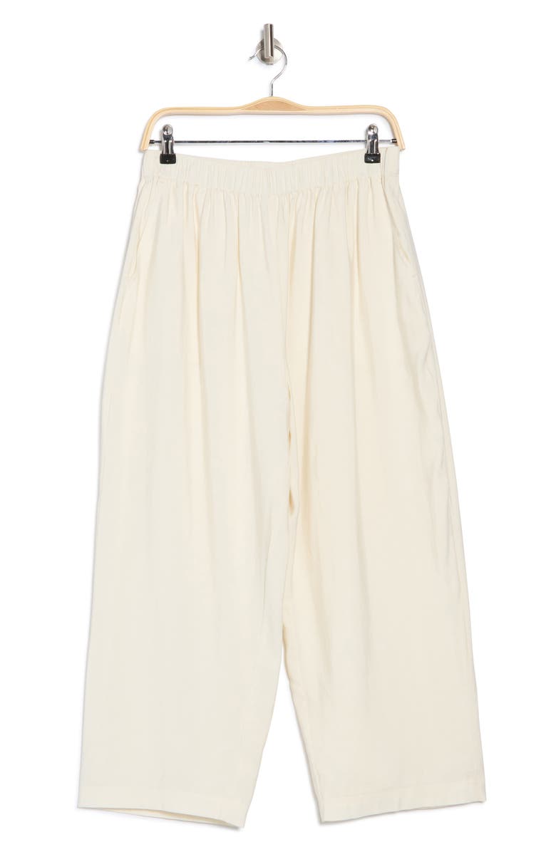 NORDSTROM RACK Elastic Waist Barrel Leg Pants, Alternate, color, Ivory Tofu