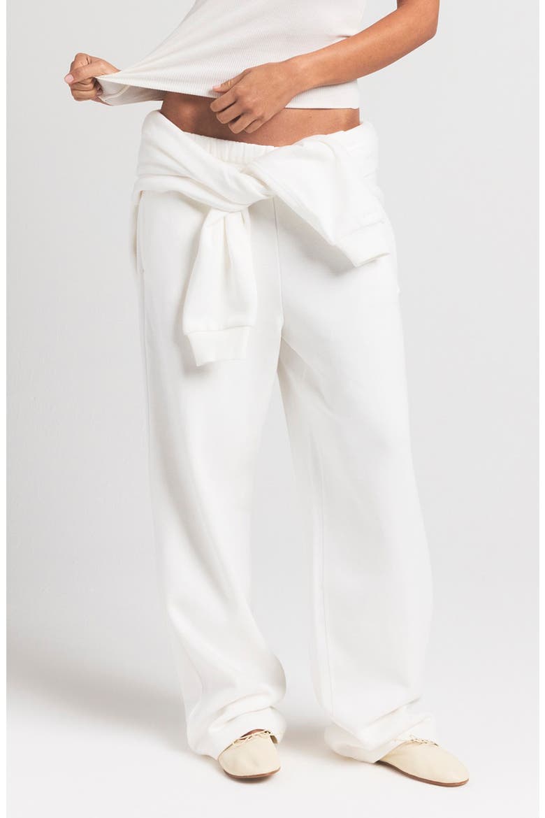 Cotton Fleece Blend Classic Straight Leg Pants, Main, color, MARBLE