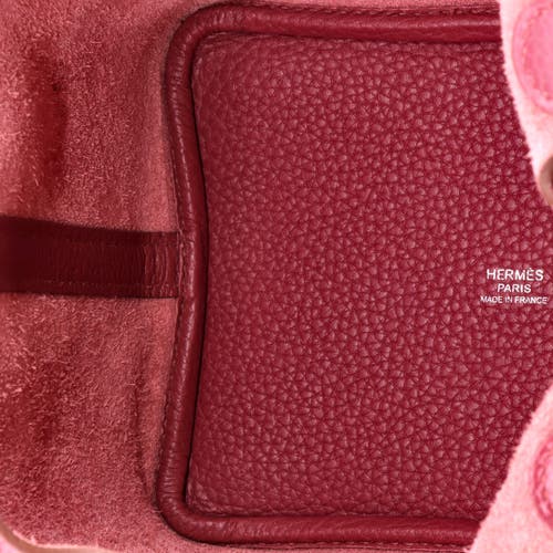 Pre-owned Hermes Hermes Picotin Lock Bag Clemence Pm In Red