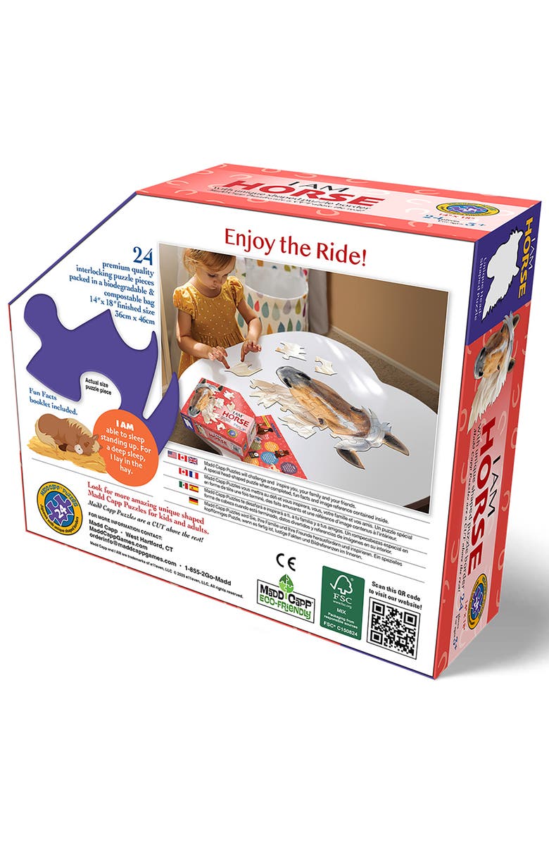 Madd Capp I Am Horse 24 Piece Animal Head Shaped Puzzle, Alternate, color, Multicolored