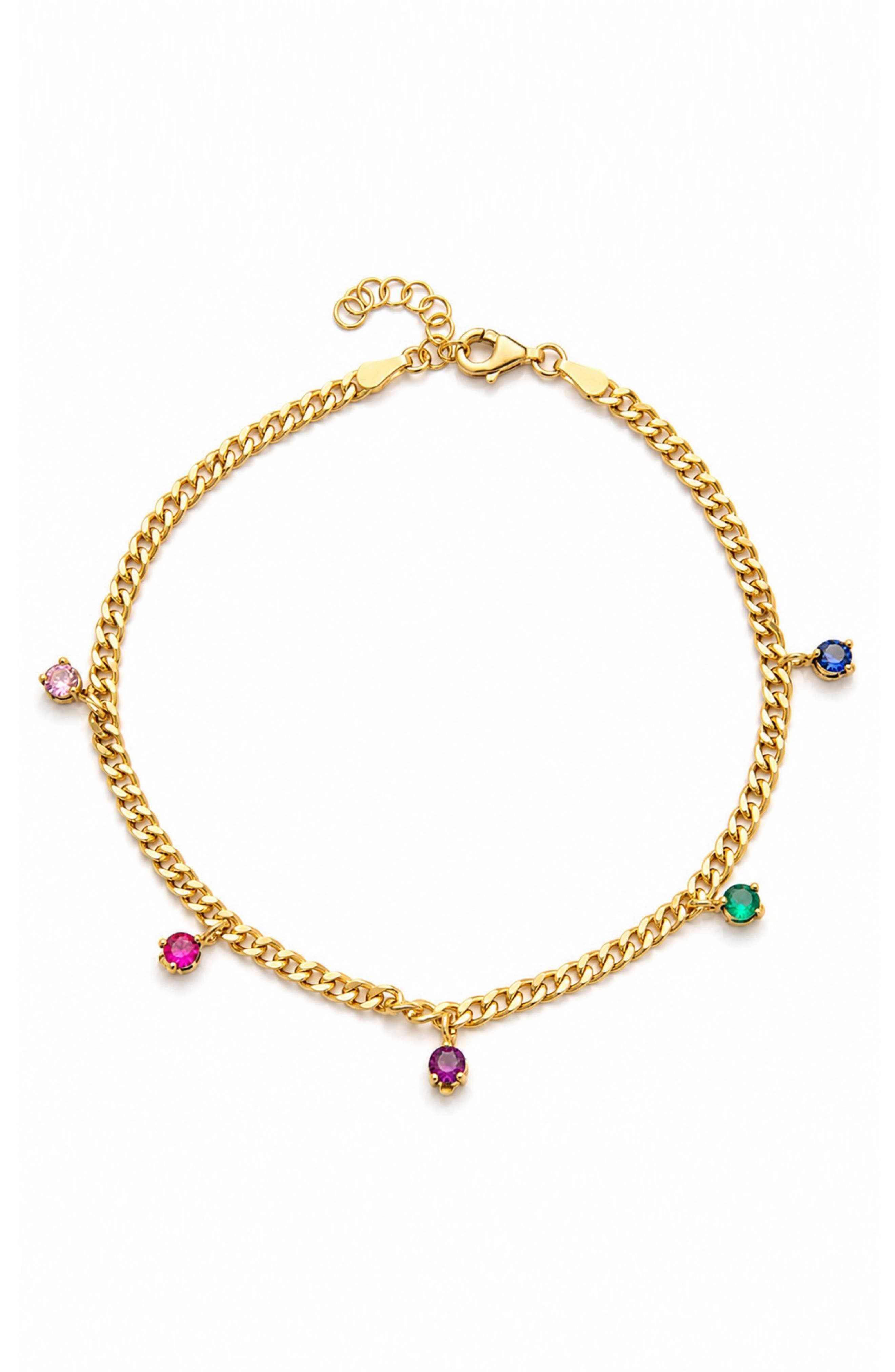 Curb Chain Charm Anklet