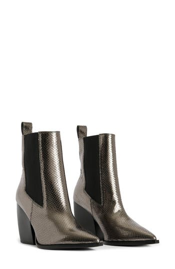 Allsaints Ria Wedge Chelsea Boot In Gray