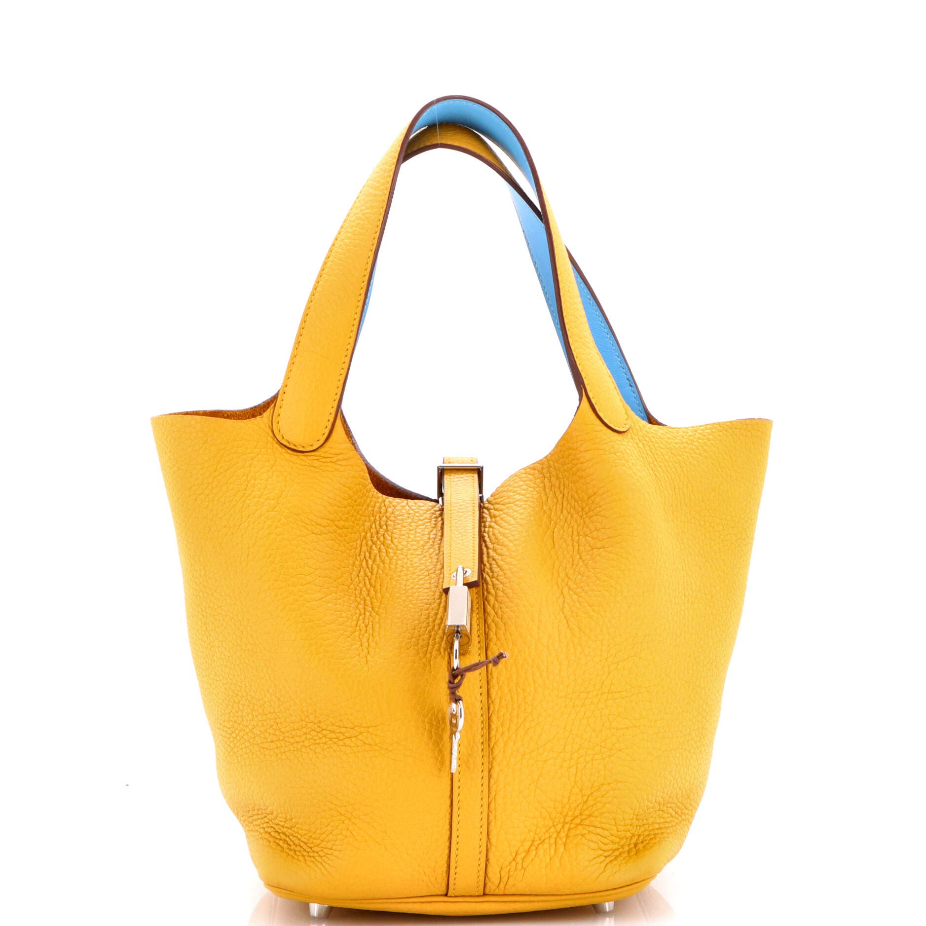 Eclat Picotin Lock Bag Clemence MM, Main, color, Yellow