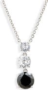 Nadri Triple Drop CZ Pendant Necklace