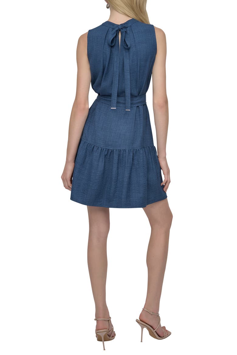 Tie Waist Denim Dress, Alternate, color, DENIM