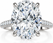 Bliss Diamond Certified 4.30Ct Oval Diamond Side Halo Engagement Ring 14k Gold Lab Grown