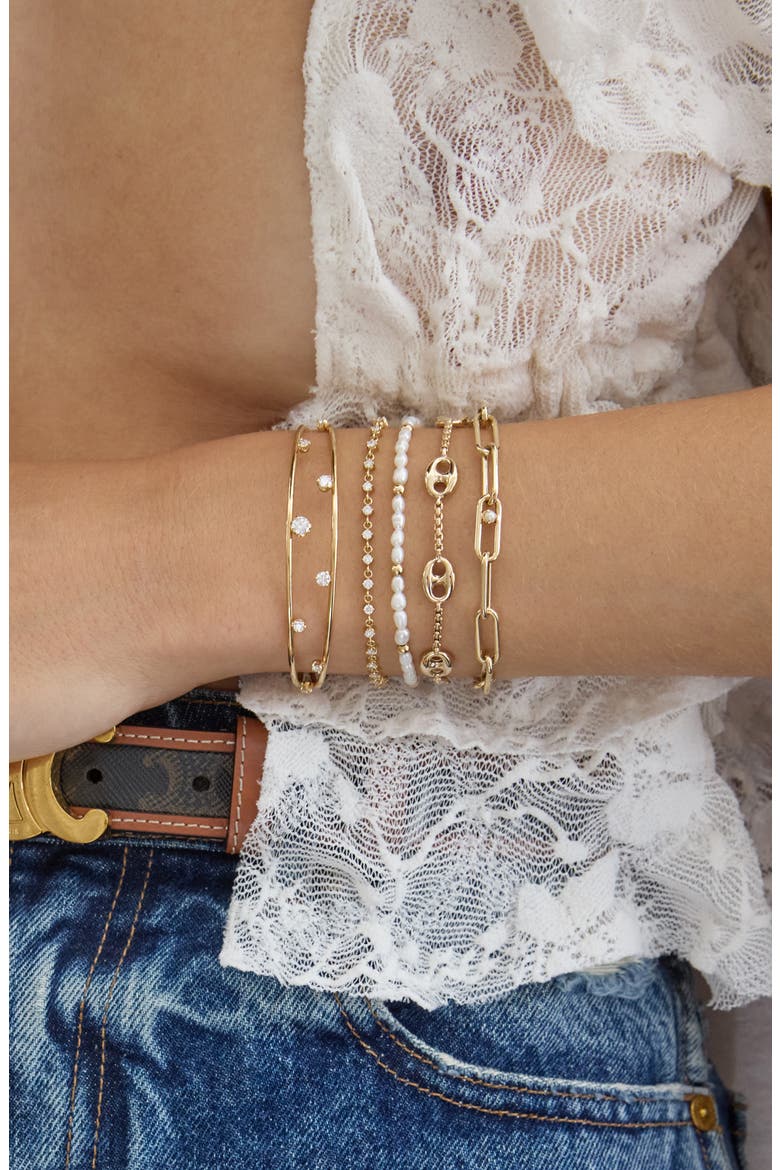Baroque Pearl & 14K Gold Bracelet, Alternate, color, 14K YELLOW GOLD