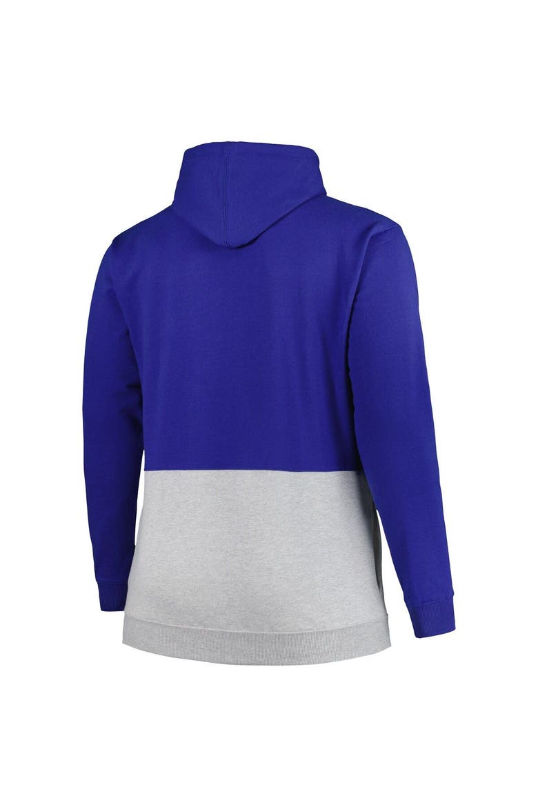 Men's Royal/White New York Mets Big & Tall Fleece Half-Zip Hoodie, Alternate, color, Royal