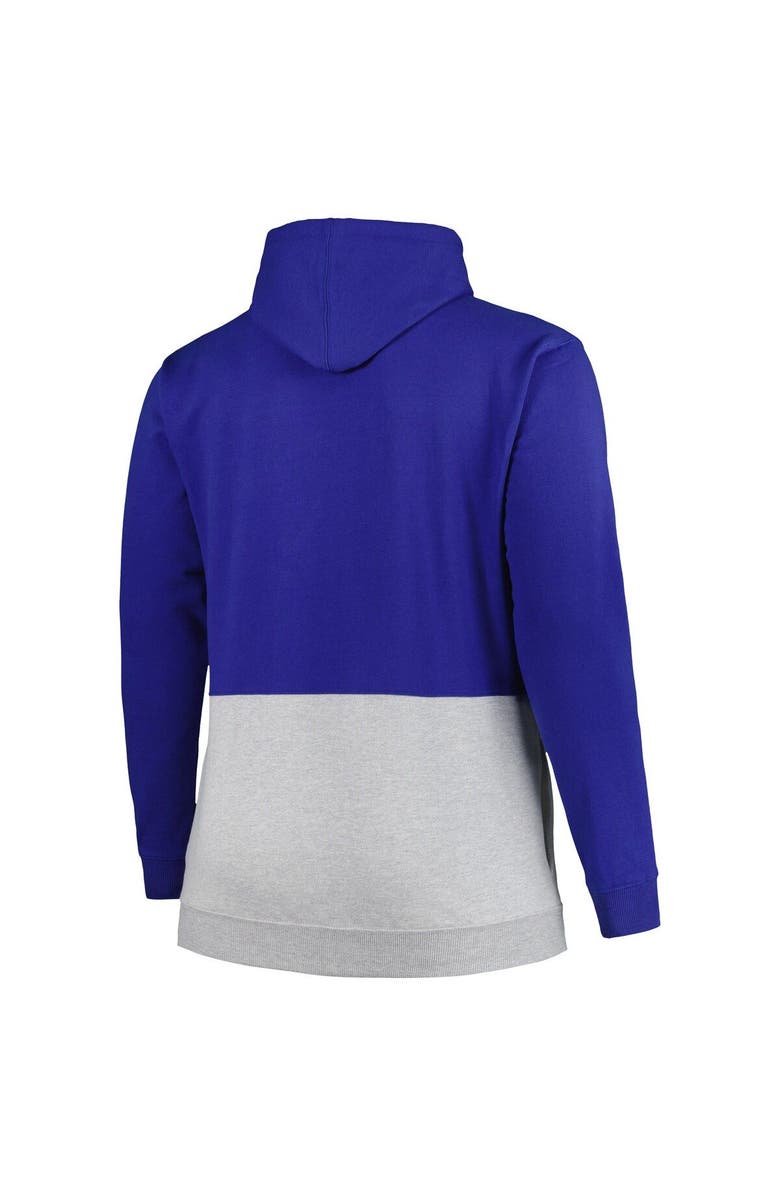 PROFILE Men's Royal/White New York Mets Big & Tall Fleece Half-Zip Hoodie, Alternate, color, Royal